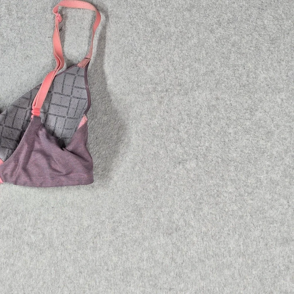 Victoria's Secret Women Bra 32B Purple T Shirt Uplift Semi Demi Underwired READ